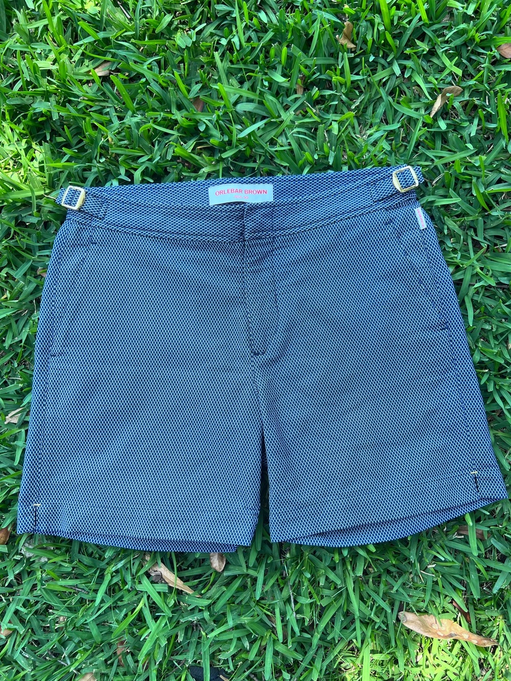 Orlebar Brown Navy Micro-Pattern Swim Trunks